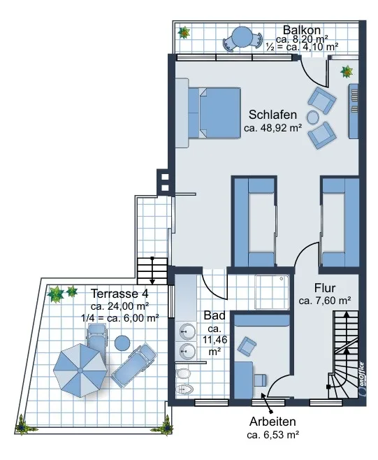 Grundriss 1.Obergeschoss 
