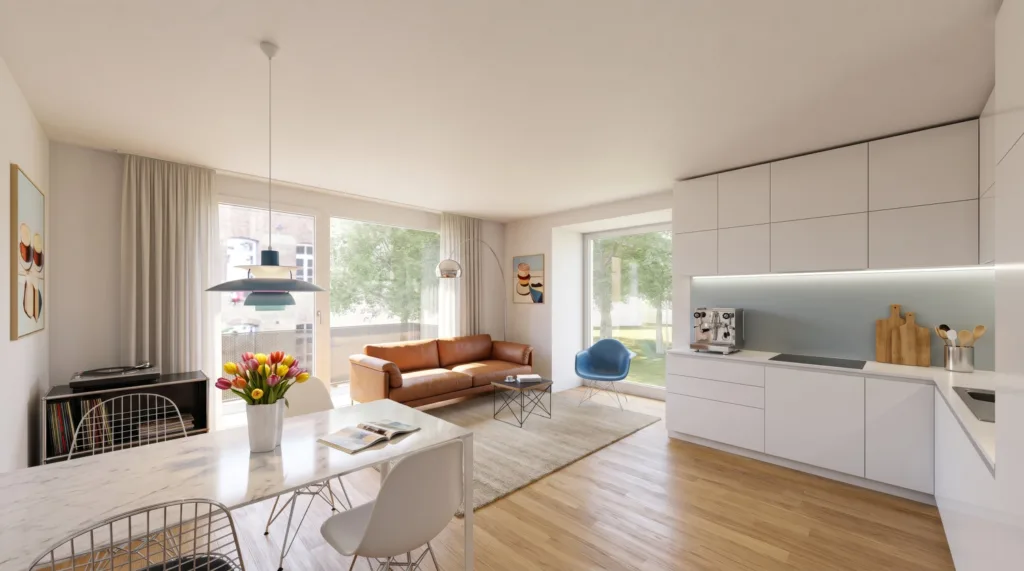 MARIE-LUISE | Neubau-Apartment mit Einbauküche und Balkon, 1. OG